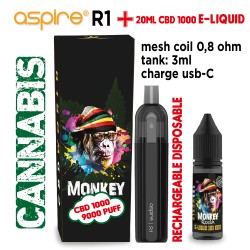 kit Aspire R1 + cbd e-liquid 1000